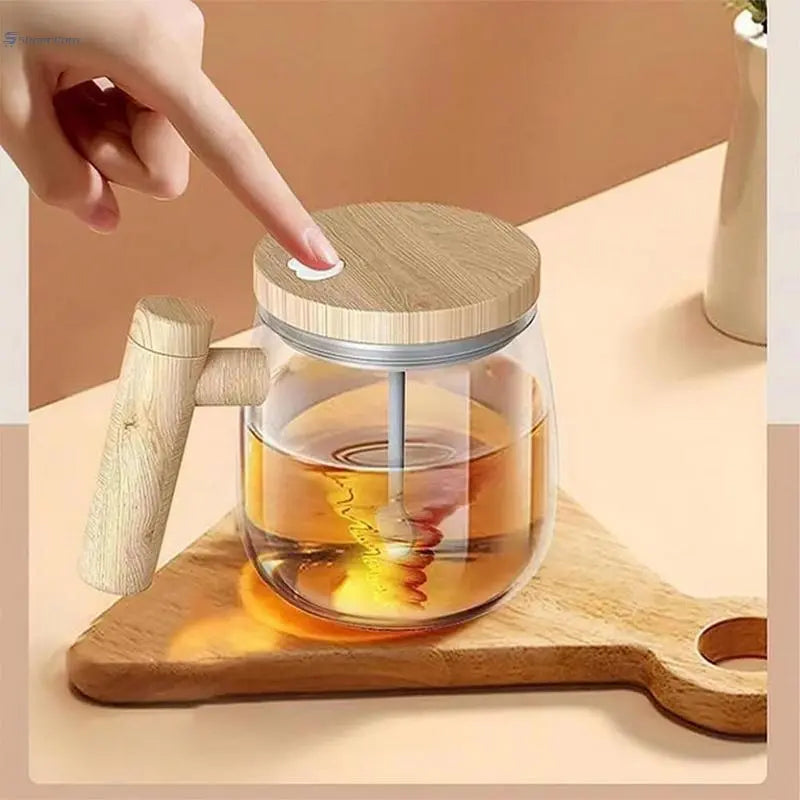 400ML Self Stirring Coffee Mug Electric Mixing Glass Coffee CupHigh Speed Fast Automatic Coffee Cup For Gyms Dining Room Kitchen Gadgets SuperCom