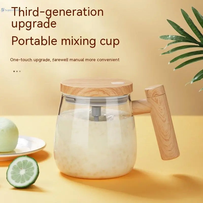 400ML Self Stirring Coffee Mug Electric Mixing Glass Coffee CupHigh Speed Fast Automatic Coffee Cup For Gyms Dining Room Kitchen Gadgets SuperCom