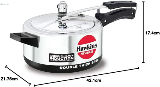 Hawkins IH35 3.5-Litre Hevibase Induction Pressure Cooker (Inner-Lid)