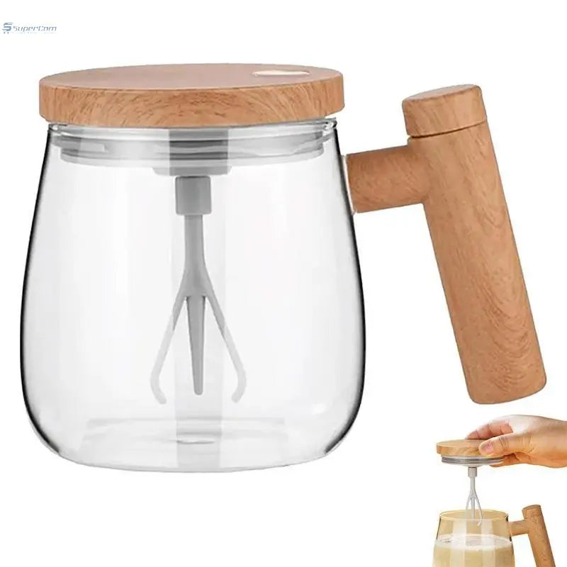400ML Self Stirring Coffee Mug  Electric Mixing Glass Coffee CupHigh Speed Fast Automatic Coffee Cup For Gyms Dining Room Kitchen Gadgets SuperCom