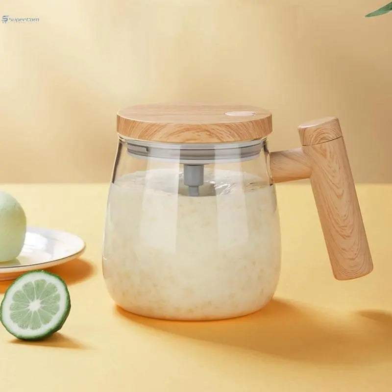 400ML Self Stirring Coffee Mug  Electric Mixing Glass Coffee CupHigh Speed Fast Automatic Coffee Cup For Gyms Dining Room Kitchen Gadgets SuperCom