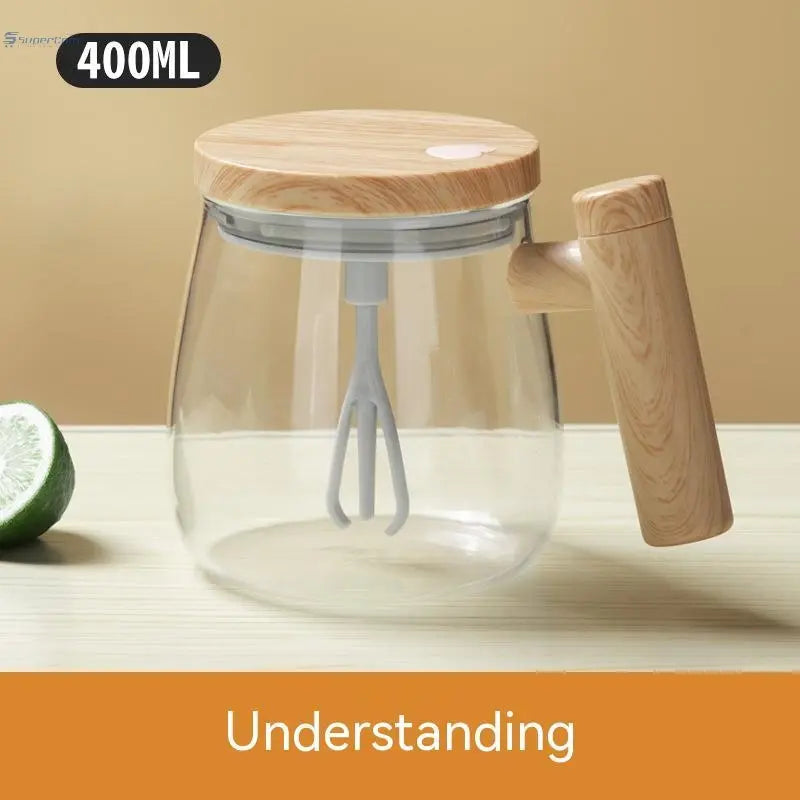 400ML Self Stirring Coffee Mug  Electric Mixing Glass Coffee CupHigh Speed Fast Automatic Coffee Cup For Gyms Dining Room Kitchen Gadgets SuperCom