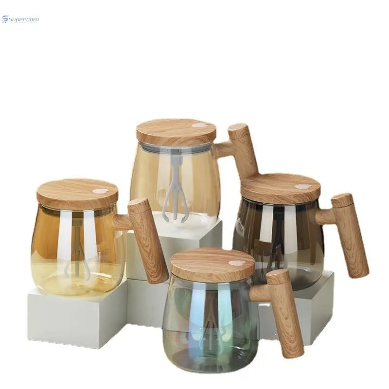 400ML Self Stirring Coffee Mug  Electric Mixing Glass Coffee CupHigh Speed Fast Automatic Coffee Cup For Gyms Dining Room Kitchen Gadgets SuperCom