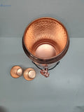 5 Liter Pure Copper Water Dispenser Set with Stand & Glasses – BPA-Free, Hammered Ayurvedic Jug for Home & Office | Detox & Alkaline Benefits - SuperCom Online Services