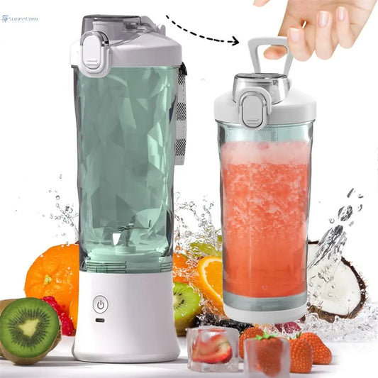 600ml Portable USB Rechargeable Blender – High Power 6-Blade Smoothie Maker SuperCom Online Services