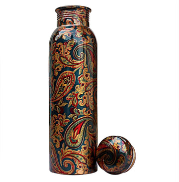 Pure Copper Water Bottle - Leak-Proof, 1L Capacity | Handcrafted Eco-Friendly