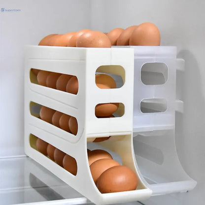 Automatic Egg Storage Box – 4-Layer Refrigerator Egg Organizer SuperCom Online Services