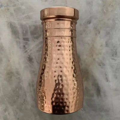 Ayurvedic Copper Carafe for Nightstand & Dining | Hammered Pure Copper – 1200 mL - The Copper Veda Co.