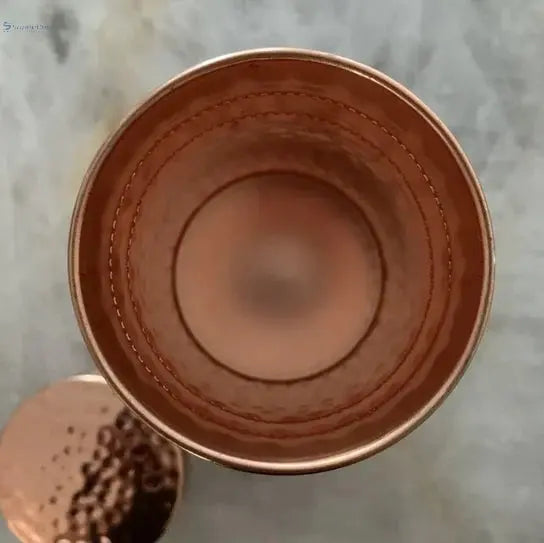 Ayurvedic Copper Carafe for Nightstand & Dining | Hammered Pure Copper – 1200 mL - The Copper Veda Co.