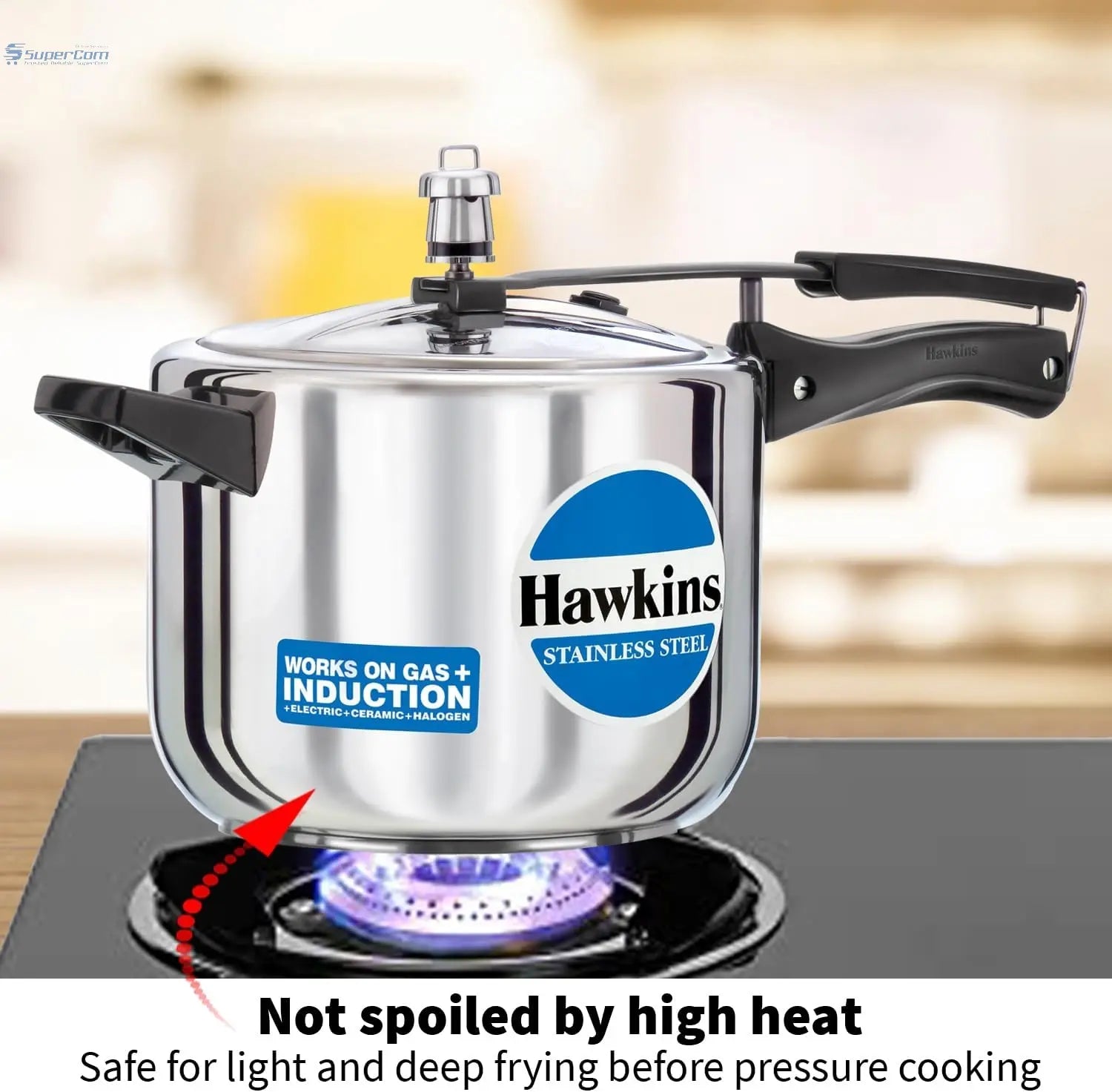 Hawkins 5 Litre Pressure Cooker, Stainless Steel Inner Lid Cooker, Induction Cooker, Silver (HSS50) Hawkins