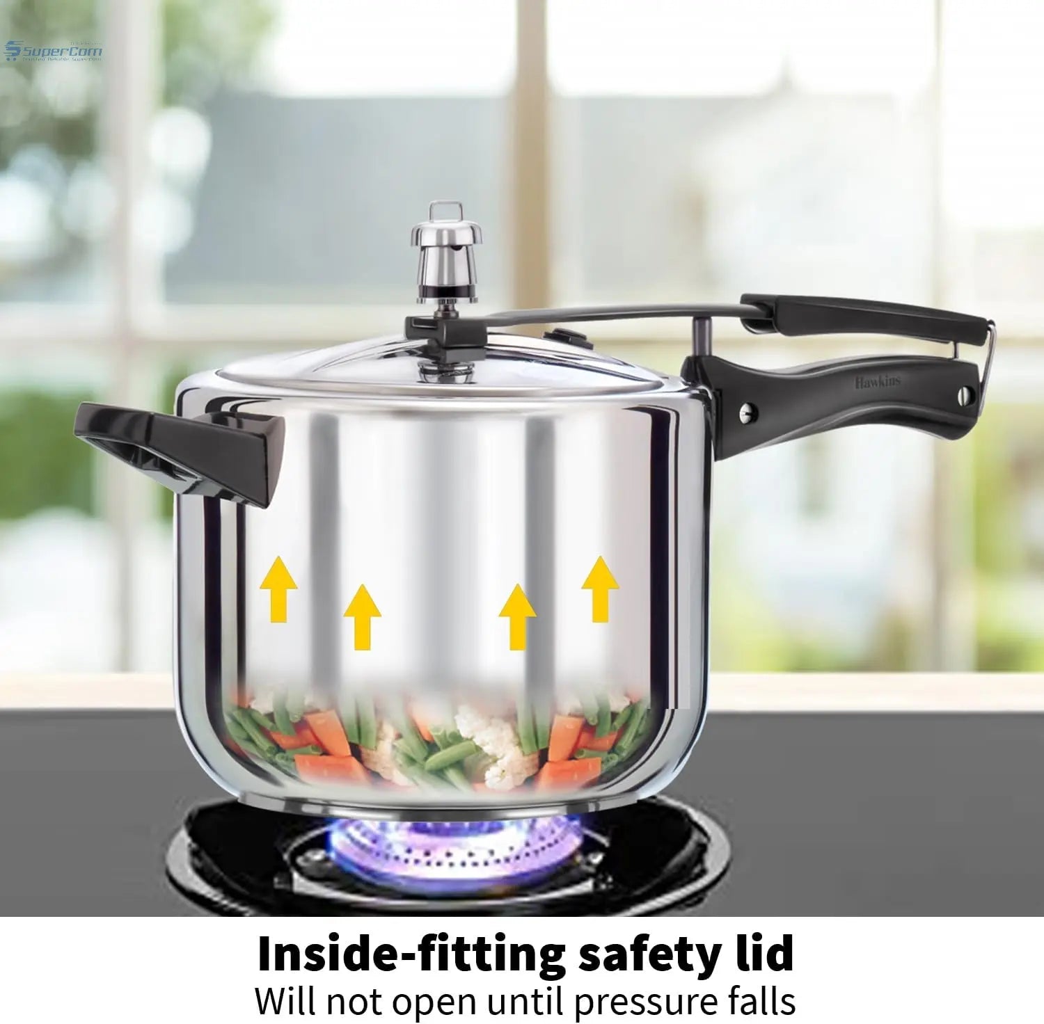 Hawkins 5 Litre Pressure Cooker, Stainless Steel Inner Lid Cooker, Induction Cooker, Silver (HSS50) Hawkins