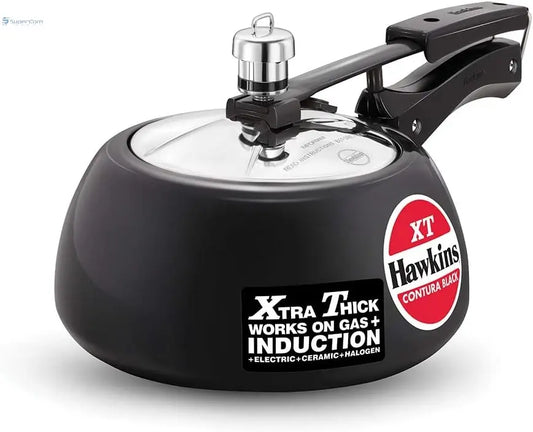 Hawkins CXT20 2-L Contura Black XT Hard-Anodised Pressure Cooker (Inner-Lid)