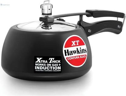 Hawkins CXT30 3-L Contura Black XT Hard-Anodised Pressure Cooker (Inner-Lid)