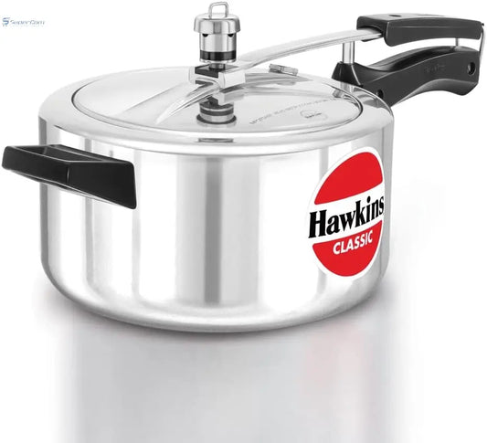 Hawkins Classic CL40 4-Liter Aluminium Pressure Cooker (Silver, Inner-Lid)