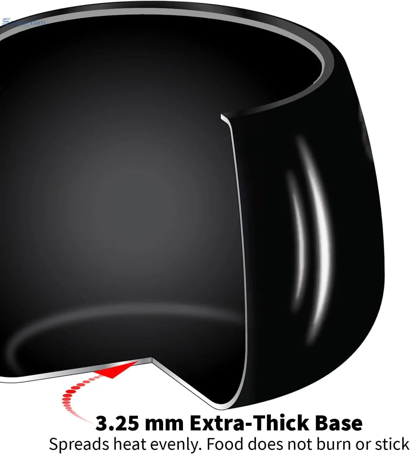 Hawkins Contura Black CB40 4-Litre Hard Anodised Pressure Cooker (Inner-Lid)