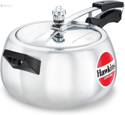 Hawkins Contura HC50 5-Litre Aluminium Pressure Cooker (Silver, Inner-Lid)