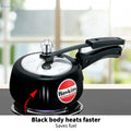 Hawkins Contura (CB15) Hard Anodised Aluminium Pressure Cooker, 1.5 Litres, Black - SuperCom Online Services