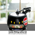 Hawkins Contura (CB30) Brushed Hard Anodised Aluminium Pressure Cooker, 3 Litres, Black - SuperCom Online Services