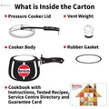 Hawkins Contura (CB30) Brushed Hard Anodised Aluminium Pressure Cooker, 3 Litres, Black - SuperCom Online Services