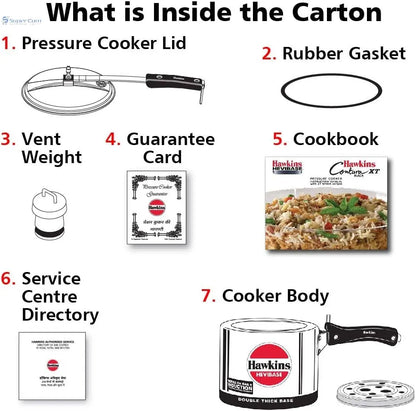 Hawkins IH30 3-Litre Hevibase Induction Pressure Cooker (Inner-Lid)