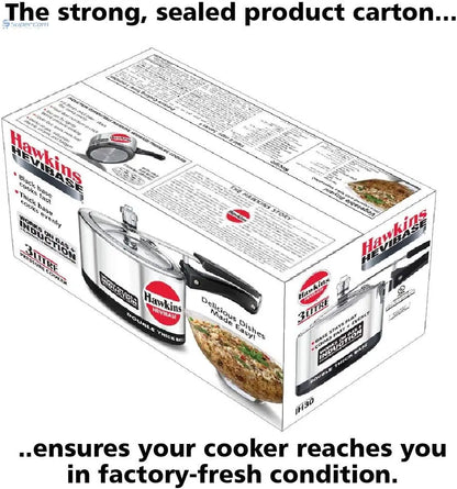 Hawkins IH30 3-Litre Hevibase Induction Pressure Cooker (Inner-Lid)