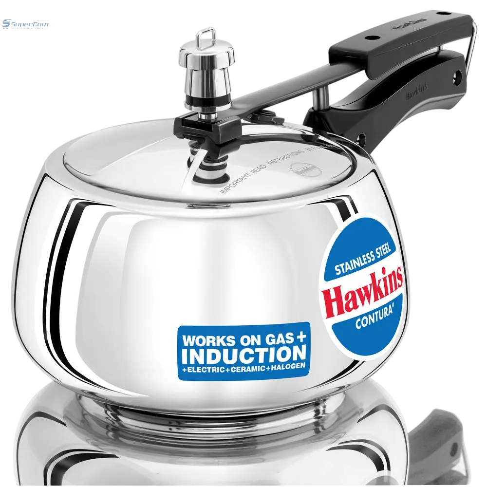 Hawkins SSC30 3L Stainless Steel Contura Pressure Cooker Induction Compatible Hawkins