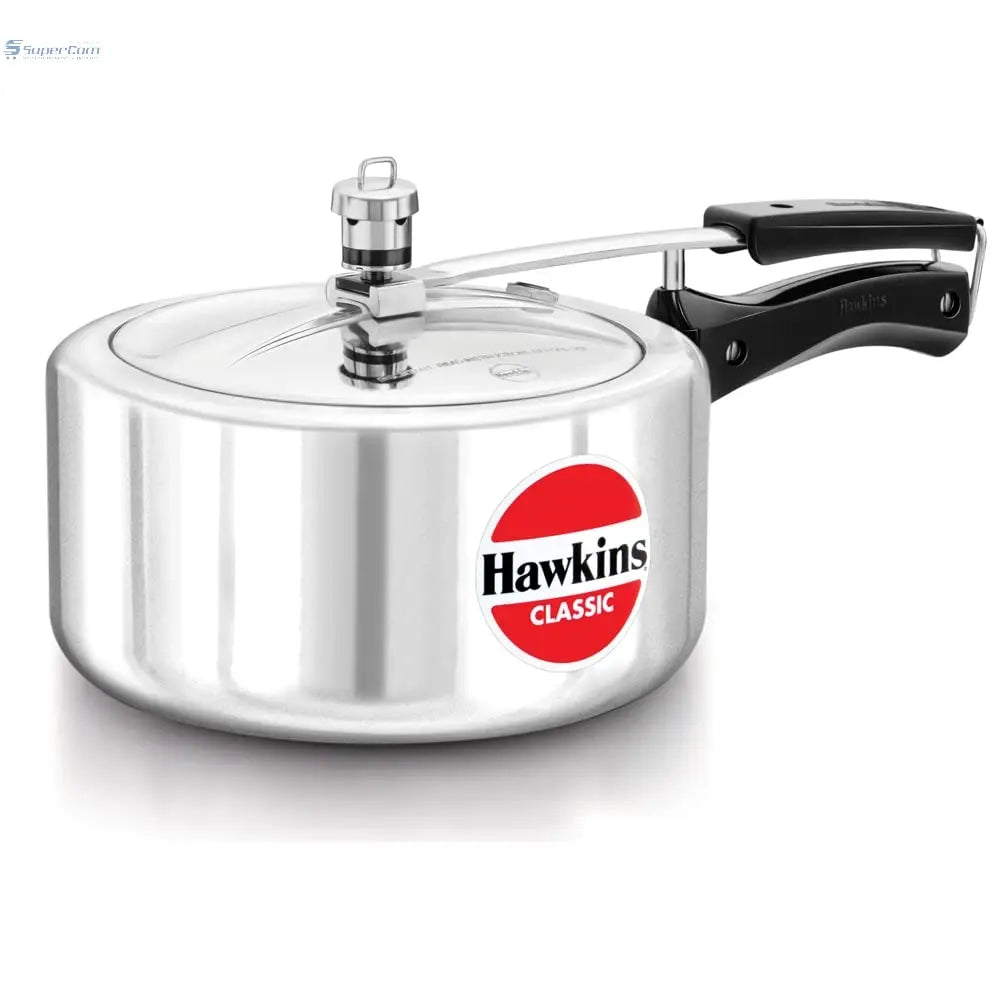 Hawkins (CL35) Classic Aluminium Pressure Cooker, 3.5 Litres, Silver - SuperCom Online Services
