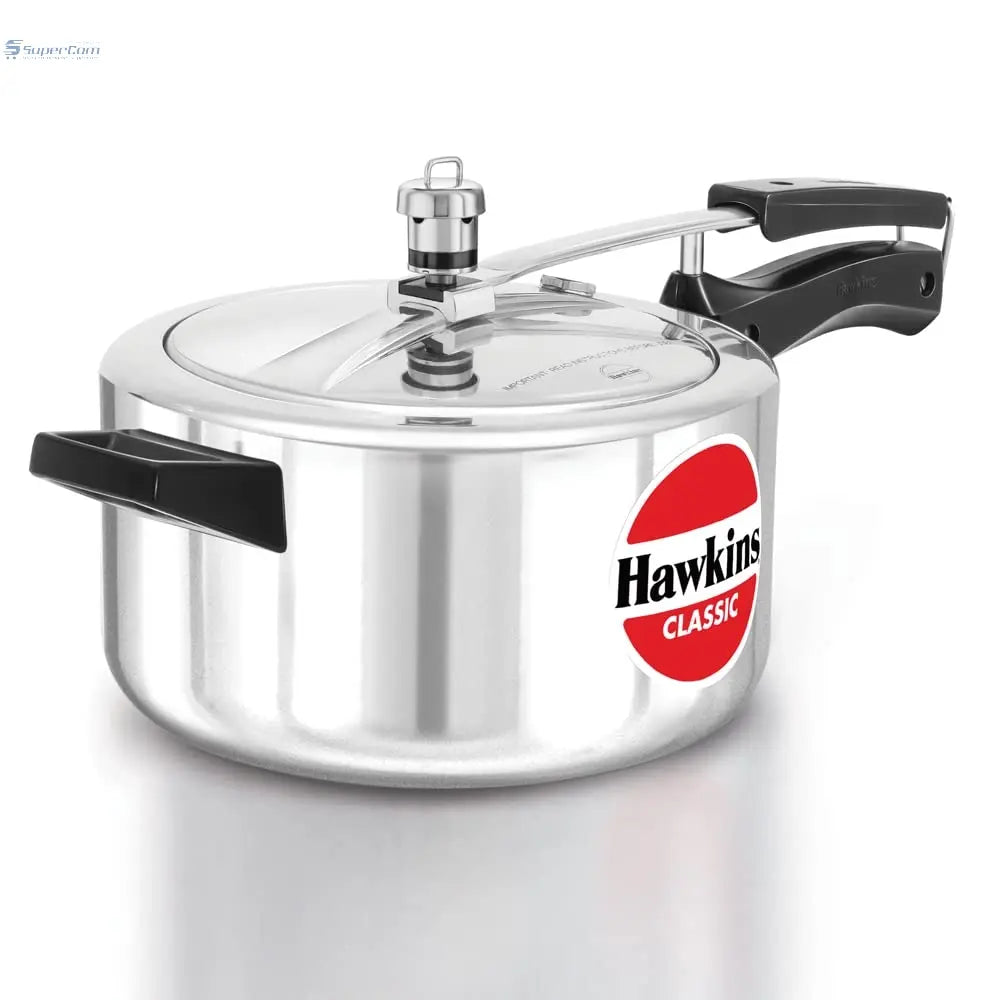 Hawkins (CL40) Classic Aluminium Pressure Cooker, 4 Litres, Silver - SuperCom Online Services