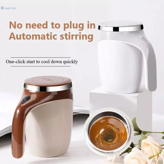 Rechargeable Model Automatic Stirring Cup Coffee Cup High Value Electric Stirring Cup Lazy Milkshake Rotating Magnetic Water Cup SuperCom