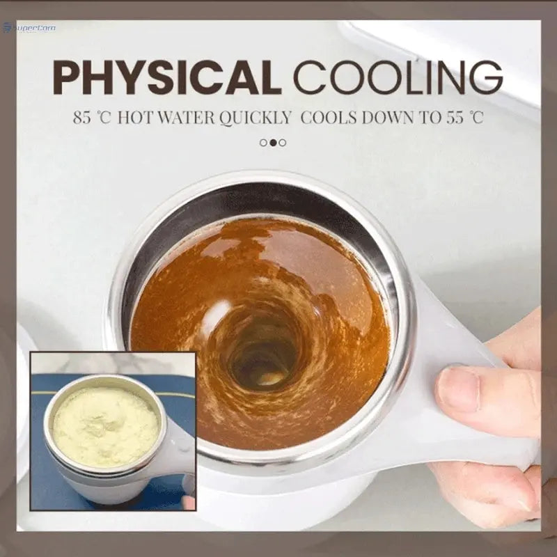 Rechargeable Model Automatic Stirring Cup Coffee Cup High Value Electric Stirring Cup Lazy Milkshake Rotating Magnetic Water Cup SuperCom