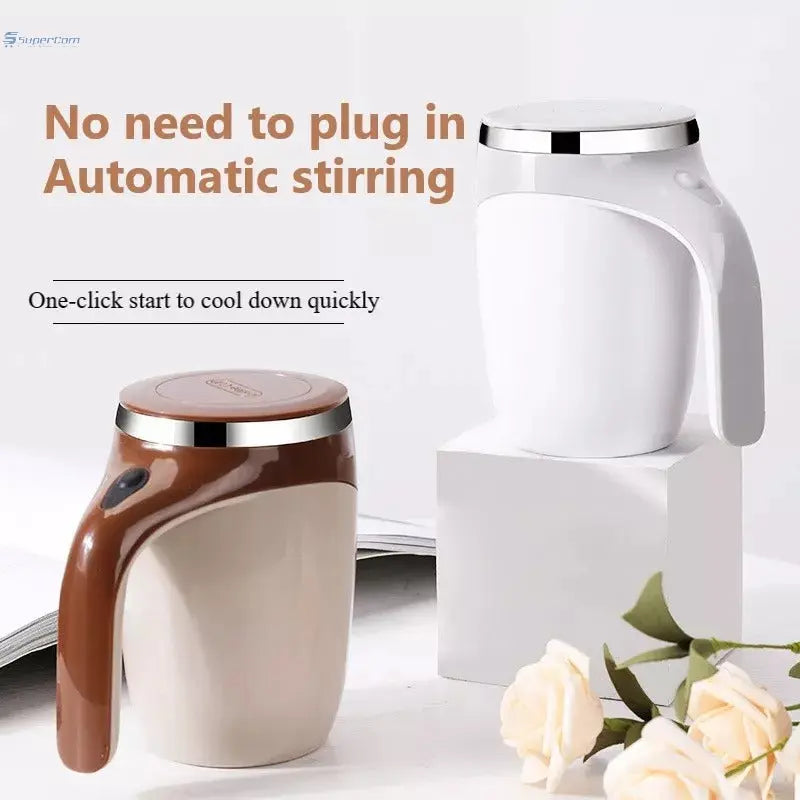 Rechargeable Model Automatic Stirring Cup Coffee Cup High Value Electric Stirring Cup Lazy Milkshake Rotating Magnetic Water Cup SuperCom