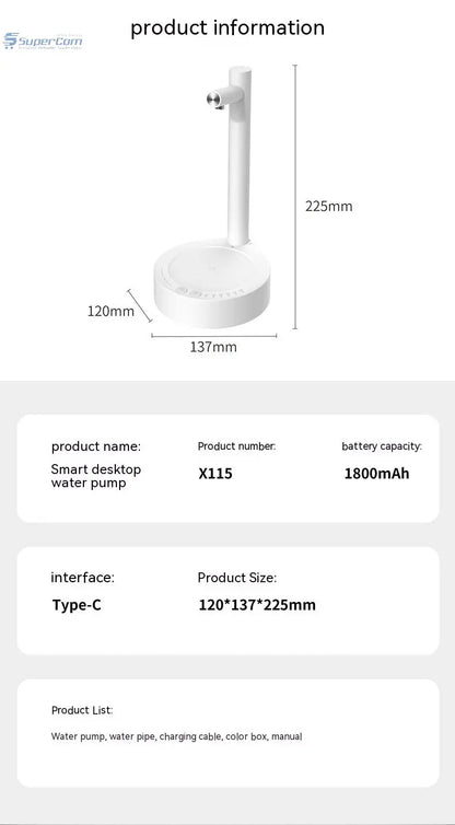Smart Desktop Electric Pumping Water Device SuperCom Online Services