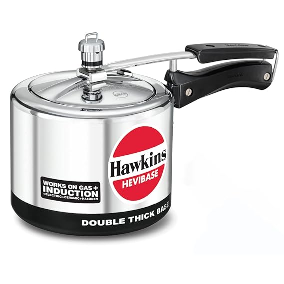 Hawkins IH30 Hevibase Aluminum Pressure Cooker 3 Liter – Induction & Gas Stove Compatible