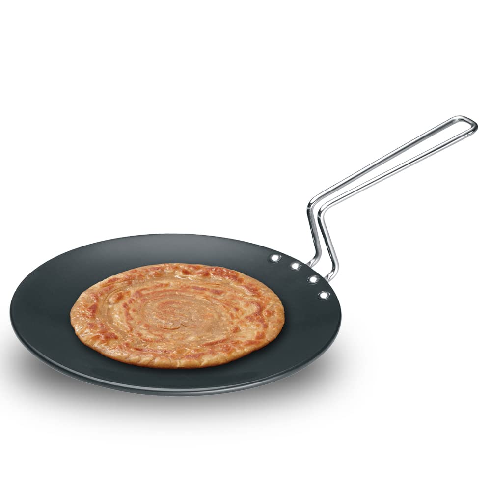 Hawkins Futura Hard Anodised Nonstick Tava – 26 cm Flat Griddle for Roti, Dosa, Pancake