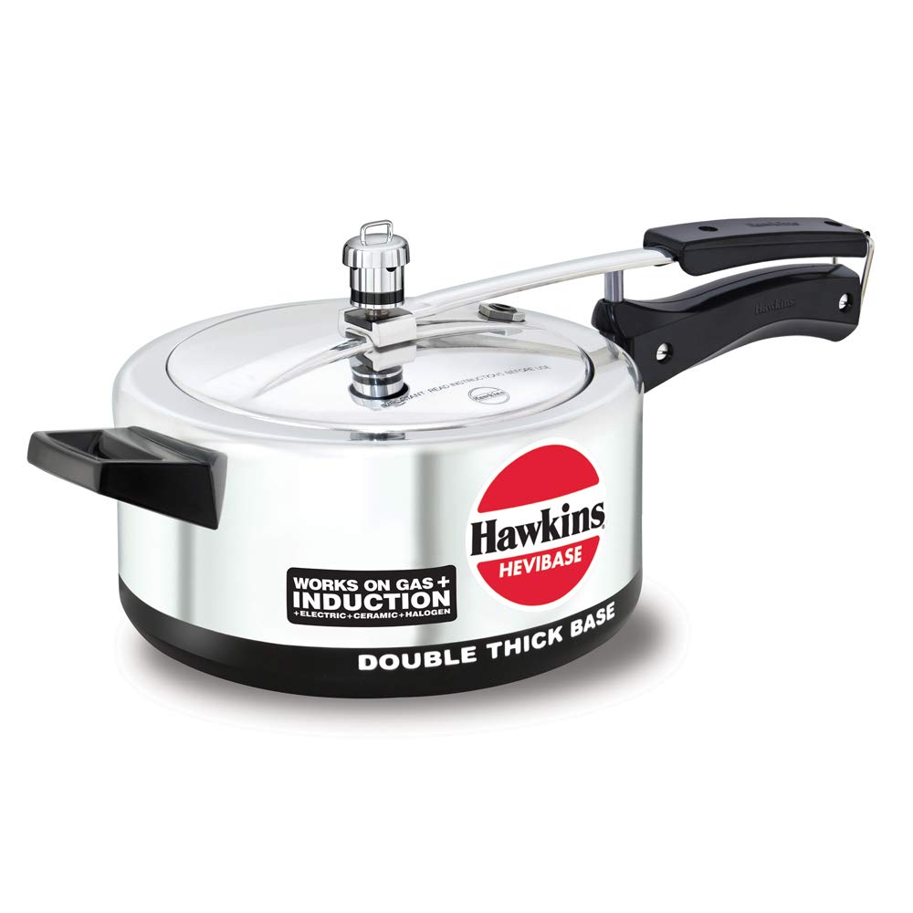 Hawkins IH35 Hevibase Aluminum Pressure Cooker 3.5 Liter – Induction & Gas Stove Compatible