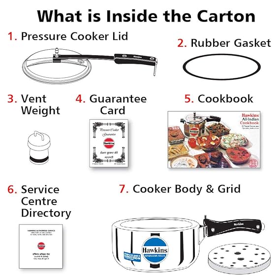 Hawkins IH30 Hevibase Aluminum Pressure Cooker 3 Liter – Induction & Gas Stove Compatible